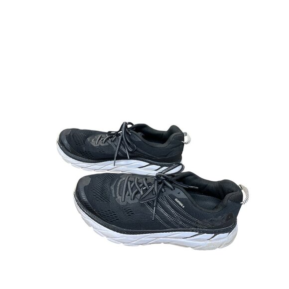 Hoka One Clifton 6 Mens Black/White Running Walking Shoes Size 9.5M - Picture 3 of 13